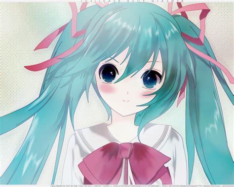 1280x1024 1280x1024 Hatsune Miku Vocaloid Blue Hair Ribbon Blue Eyes
