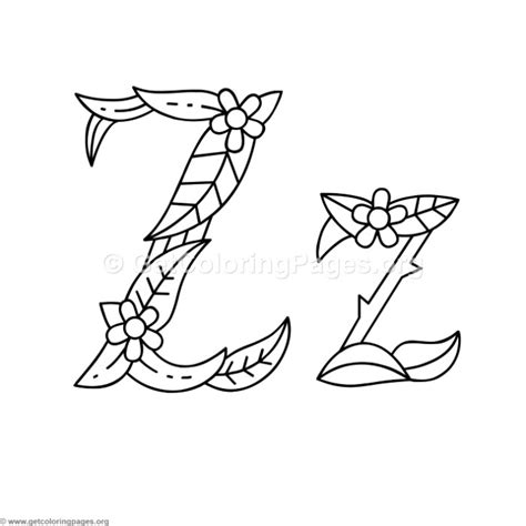 Number 1 coloring page pdf. Flower Island Alphabet Letter Z Coloring Pages ...