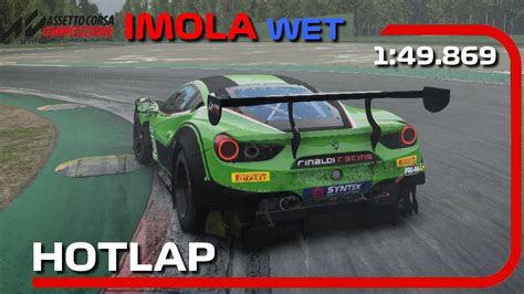 ACC Imola Wet Rain Setup HotLap Ferrari 488 GT3 Evo 1 49