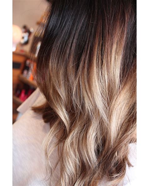 Dark Root Stretch Into Light Balayage Ends Hair Long Hair Styles