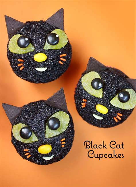 Black Cat Cupcakes Cat Cupcakes Black Cat Cupcakes Halloween Food