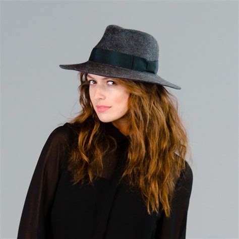 Fedora Hat Charcoal Grey Fall Winter Hat By Prestonandolivia 18500 Felt Fedora Felt Hat