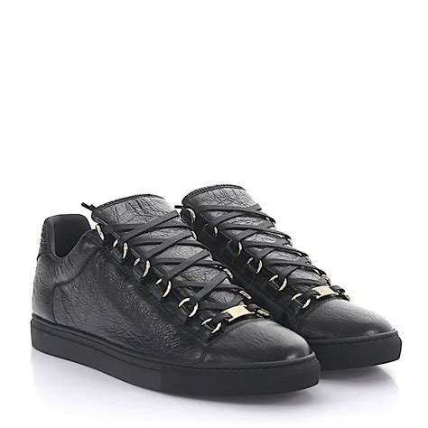 Balenciaga Sneakers Arena Low Crinkled Leather Black For Men Lyst