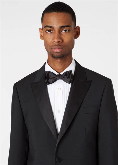 Paul Smith Slim Fit Black Wool Mohair Evening Suit Black Mens Suits ⋆