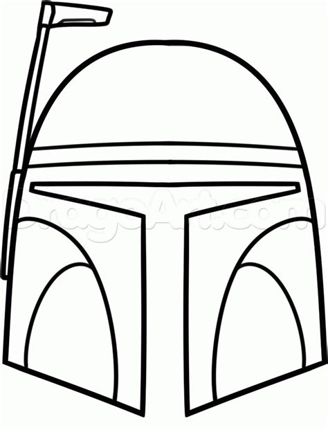Boba Fett Helmet Coloring Pages Coloring Home