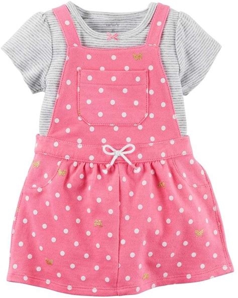 Baby Girl Carters Polka Dot Jumper And Striped Bodysuit Set Carters