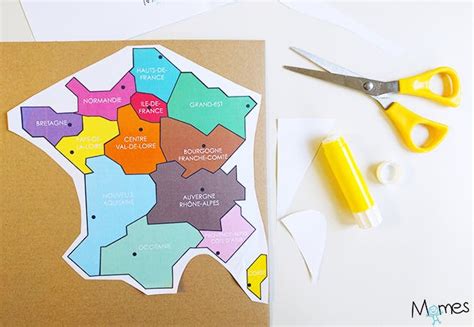 Carte Des Régions De France à Imprimer En Puzzle Momes