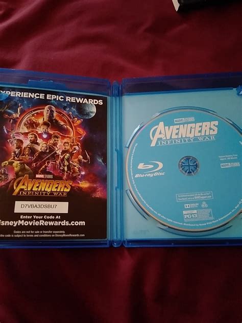 Marvel Studios Avengers Infinity War Blu Ray DVD With Slipcover EBay