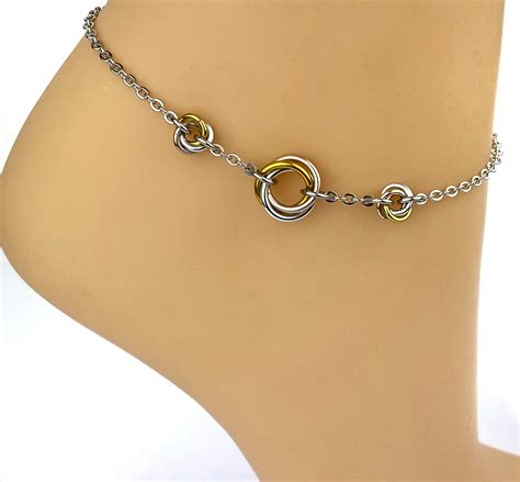 Lovers O Ring Anklet Bdsm Sub Bracelet 24 7 Wear Captive Collars