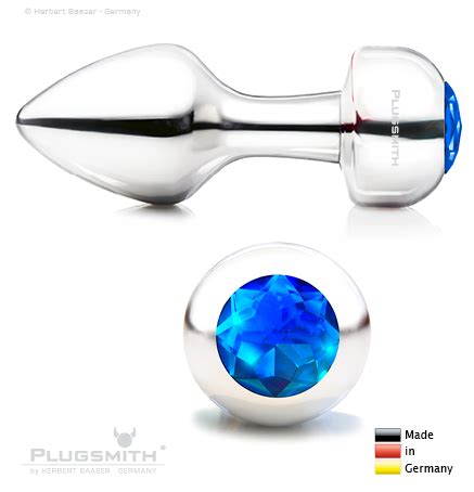 Rosebud Anal Butt Plug Star Large Kristall Sapphire Plugsmith