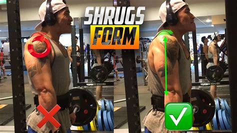 How To Do Barbell Shrugs Bad Form Vs Good Form Youtube