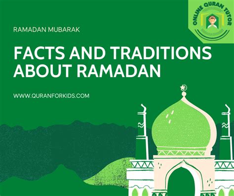 Facts And Traditions About The Month Of Ramadan Quran For Kids