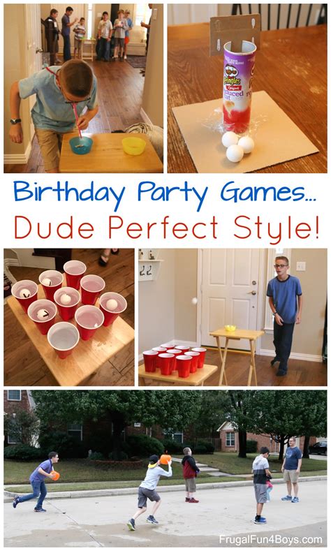 Awesome Game Ideas For A Dude Perfect Style Birthday Party Frugal Fun