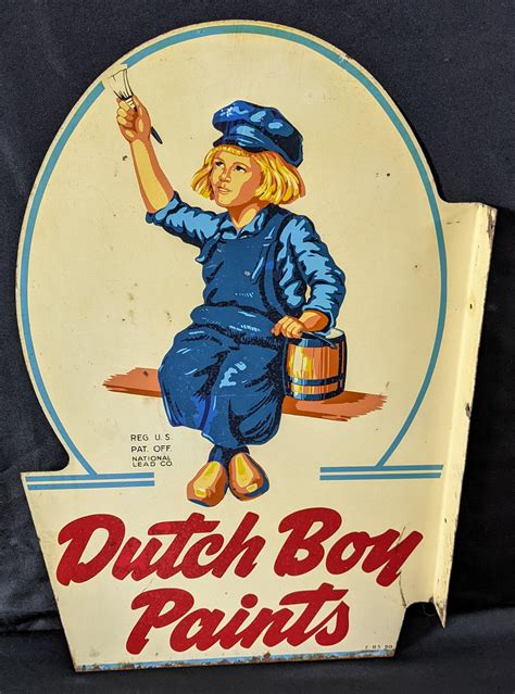 Bid Now Tin Flange Sign Dutch Boy Paints December 5 0122 900 Am Cst