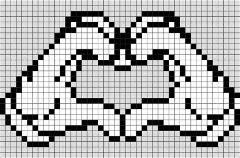 Hand Heart Pixel Art Pixel Art Pixel Art Grid Pixel Drawing