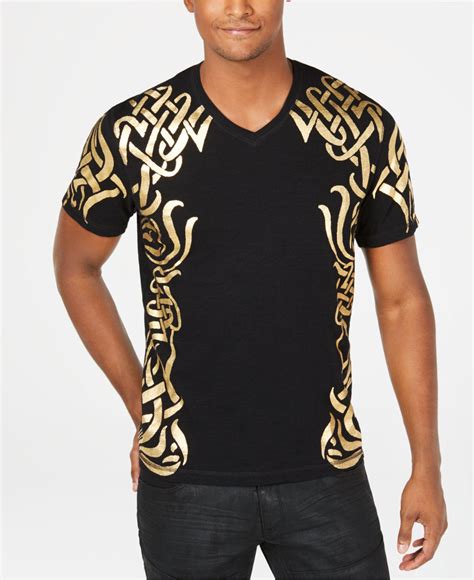 Lyst Inc International Concepts Gold Foil T Shirt Created By Macys