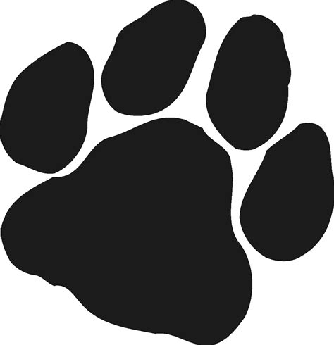 Panther Paw Print Logo Black Free Image Download