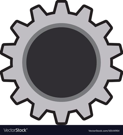 Gear Cog Machine Part Metal Icon Graphic Vector Image