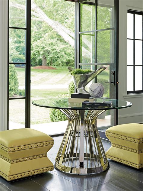 They also increase the number of injured children in the emergency rooms every year cleaning table glass tops. Riviera Stainless Dining Table With Glass Top | Lexington ...