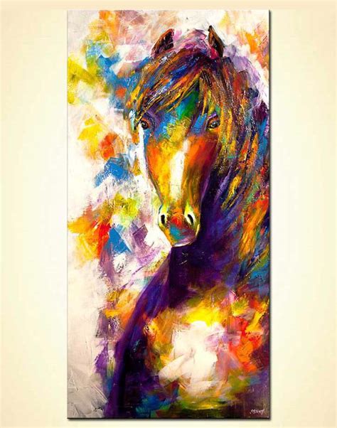 Painting For Sale Modern Colorful Horse Painting Palette