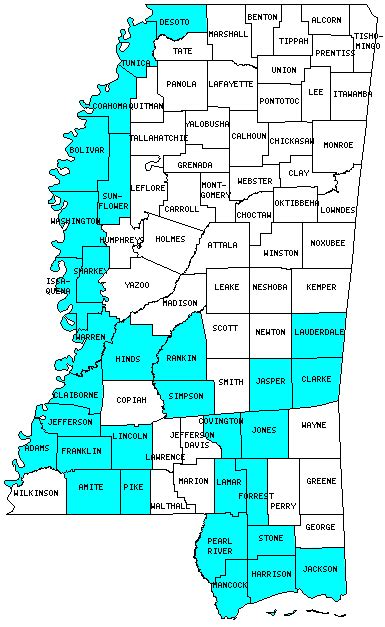 Mississippi Counties Visited With Map Highpoint Capitol And Facts