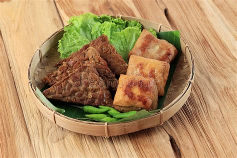 Tahu Tempe Bacem Tofu And Tempeh With Sweet Spices Stock Image Image