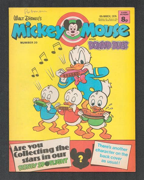 Mickey Mouse And Donald Duck No 20 March 6 1976 Vintage Magazine Company