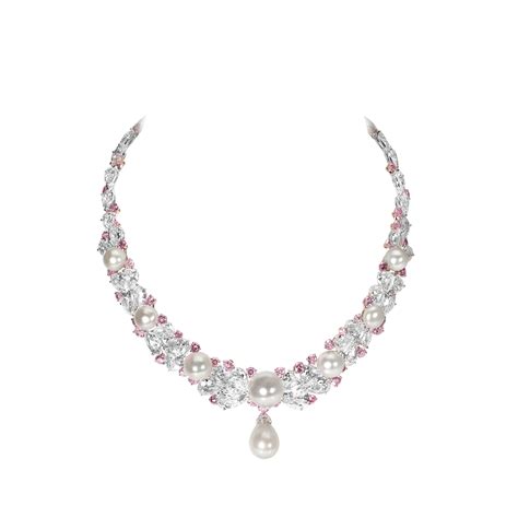 Natural Pearl And Diamond Necklace Moussaieff Moussaieff