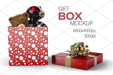 Download Cube Gift Box Mockup | Creative Product Mockups ~ Creative ...