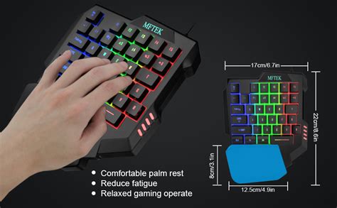 Wiring And Connecting Mftek One Hand Gaming Keyboard And Mouse Combo Rgb