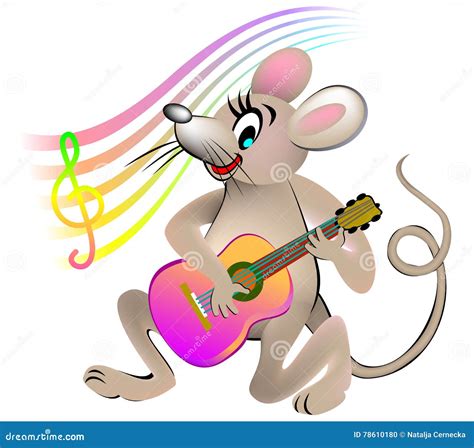 Illustration Of Mouse Playing A Guitar Stock Vector Illustration Of