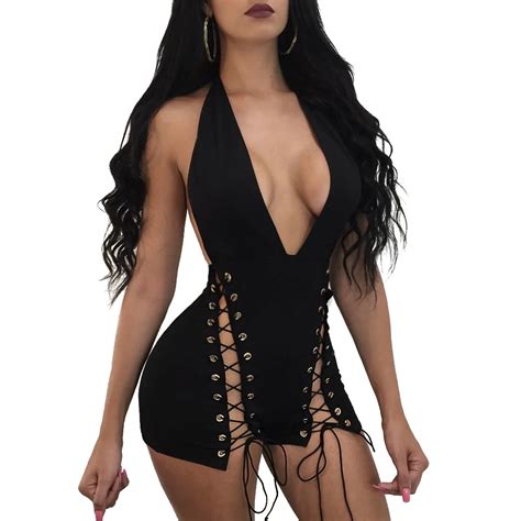 Summer Style Halter Backless Rompers Womens Jumpsuit Sexy Club Night