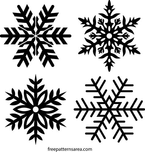 Free Snowflake Stencil Vector Freepatternsarea