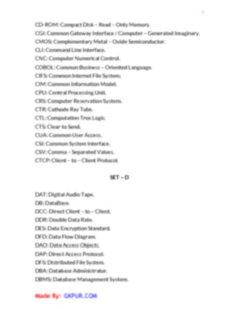 Solution Computer Parts Full Form List A To Z Studypool