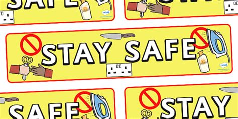 Stay Safe Display Banner Teacher Made Twinkl