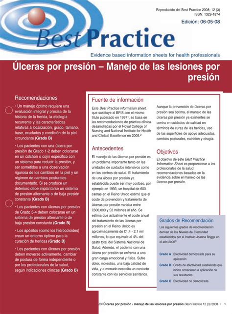 PDF Úlceras por presión Manejo de las lesiones por presión PDF fileGrados de úlceras por