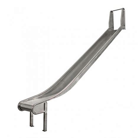 Childrens Playground Stainless Steel Platform Slide With Safety Wings