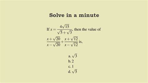 How To Solve Difficult Surd Algebra Problems In A Few Simple Steps Algebra Problems Solving