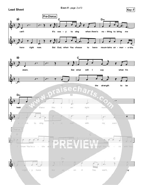 Even If Simplified Sheet Music Pdf Mercyme Praisecharts