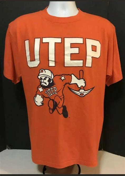 UTEP MINERS UNIVERSITY OF TEXAS AT EL PASO COLLEGE VTG VELVA SHEEN T SHIRT XL For Sale In Long