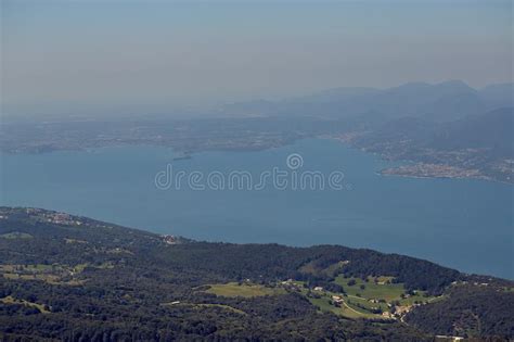 Lago Di Garda Lake From Mountain Monte Baldo In Italy Beautiful Summer
