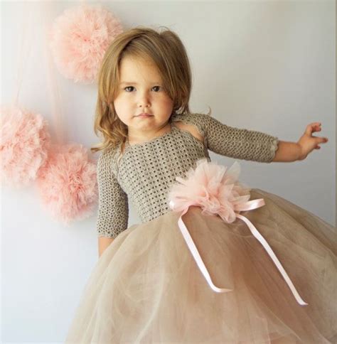 Double Layered Puffy Tutu Dress Flower Girl Tulle Dress With Lace