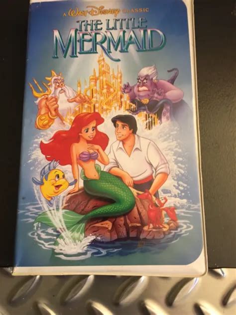 Disney The Little Mermaid Vhs 1990 Black Diamond Banned Cover Art