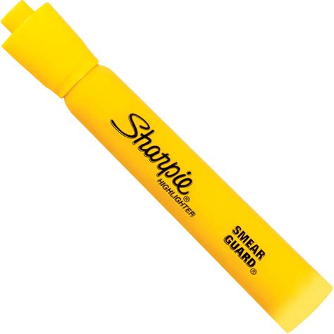 Sharpie Accent Fluorescent Yellow Highlighter Smear Guard Chisel Tip