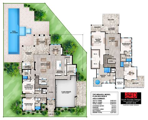 South Florida Design Contemporary 2 Story House Plan South Florida Design