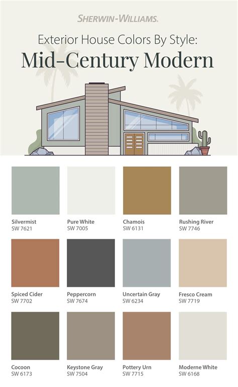 Mid Century Modern Home Exterior Paint Colors