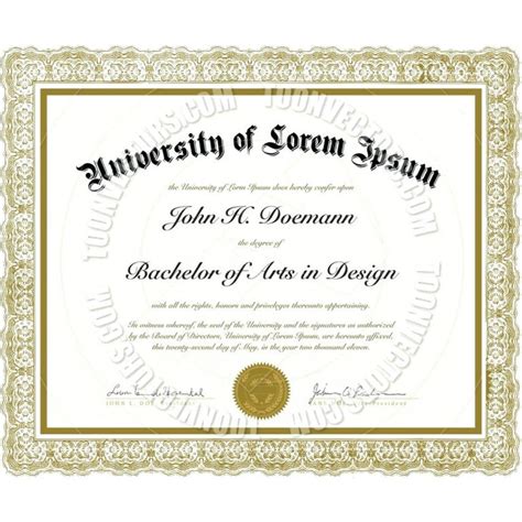 11 Free Printable Degree Certificates Templates Phd In Doctorate