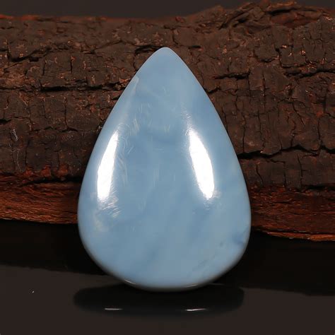 Natural Blue Opal Gemstone Cabochon Pear Blue Opal Gemstone Etsy