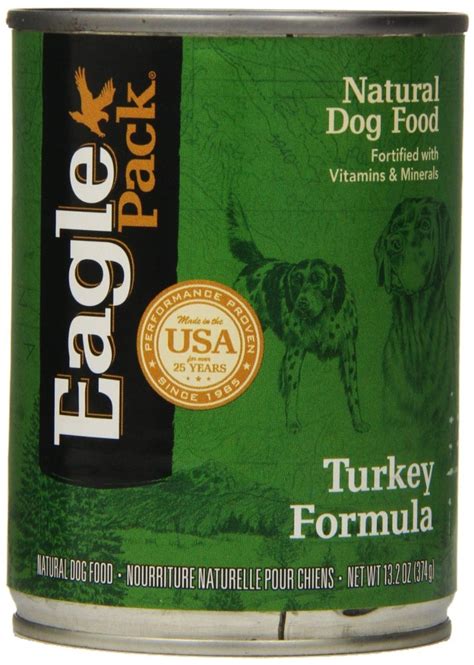 4.4 out of 5 stars. Eagle Pack Natural Wet Canned Dog Food, Turkey Formula, 13 ...