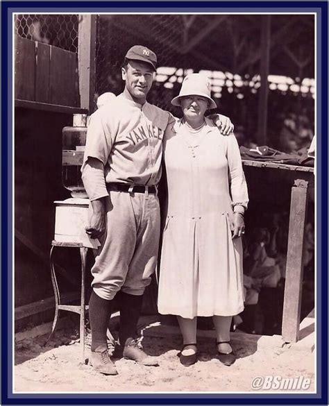 lou gehrig and mom gehrig pose together at spring training march 1930 baseball history new